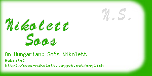 nikolett soos business card