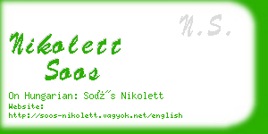 nikolett soos business card